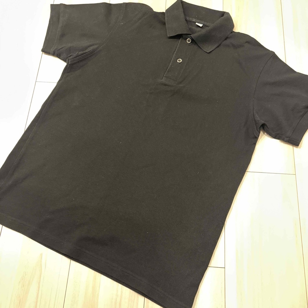 UNIQLO(ユニクロ)のユニクロ　メンズ　M ブラック　ポロシャツ メンズのトップス(ポロシャツ)の商品写真