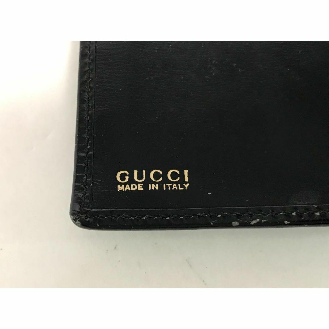 Gucci(グッチ)のGUCCI グッチ 長財布 がまぐち レザー ブラック 黒 赤 金 9279 レディースのファッション小物(財布)の商品写真