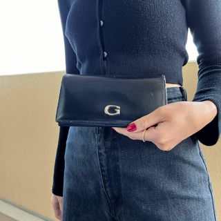 グッチ(Gucci)のGUCCI グッチ 長財布 がまぐち レザー ブラック 黒 赤 金 9279(財布)