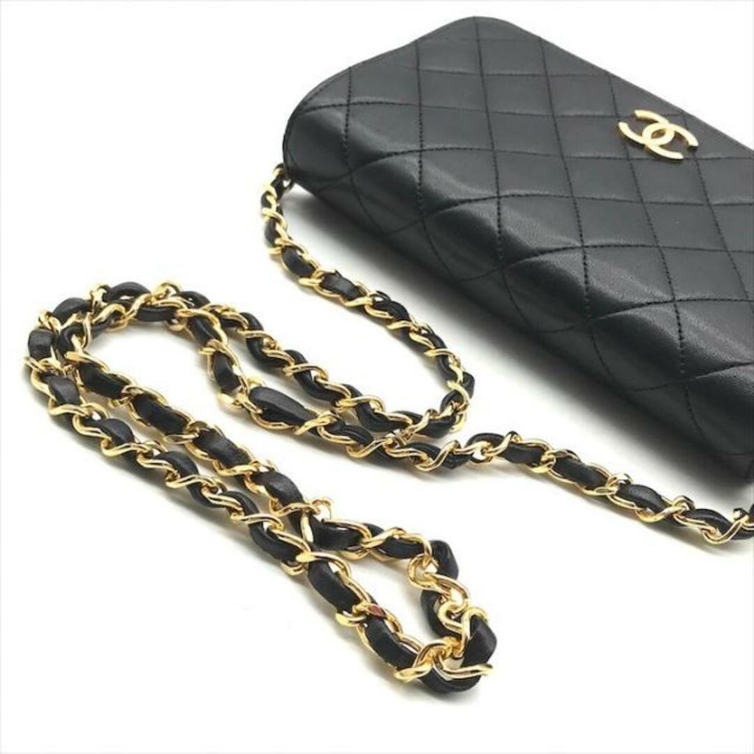 CHANEL(シャネル)の美品 CHANEL シャネル ココマーク ミニ マトラッセ ラムスキン プッシュロック チェーン ショルダー バッグ ブラック a3488 レディースのバッグ(ショルダーバッグ)の商品写真