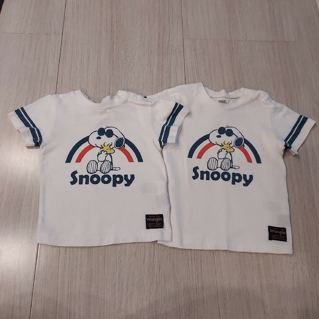 Wrangler(ラングラー)のラングラー　Wrangler スヌーピー　Snoopy　Tシャツ　2点セット キッズ/ベビー/マタニティのベビー服(~85cm)(Ｔシャツ)の商品写真