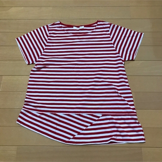 ショコラフィネローブ(chocol raffine robe)のショコラフィネローブ　赤ボーダーTシャツ(Tシャツ(長袖/七分))