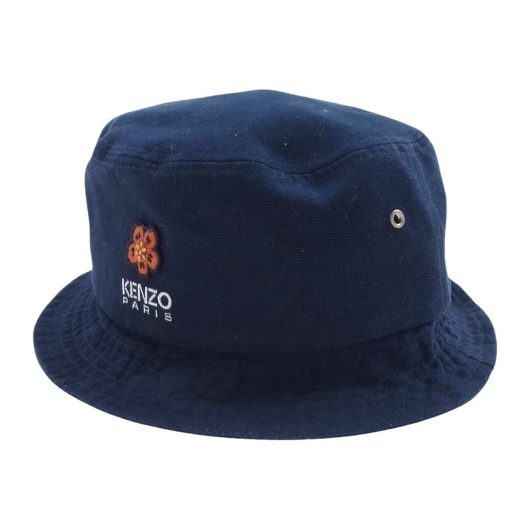 KENZO(ケンゾー)のKENZO ケンゾー 帽子 22AW FC65AC404F33 Boke Flower Crest BUCKET HAT ロゴ刺繍 ボケフラワー クレスト バケット ハット 帽子 ネイビー系 L【中古】 メンズの帽子(その他)の商品写真