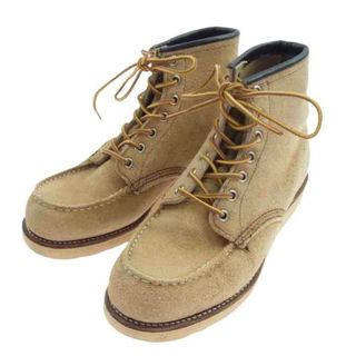 レッドウィング(REDWING)のRED WING レッドウィング ブーツ 8173 刺繍羽根タグ CLASSIC MOC TOE クラシック モックトゥ スエード レザー レースアップ ブーツ シューズ ベージュ系 US7E【中古】(ブーツ)