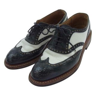 クロケットアンドジョーンズ(Crockett&Jones)のCROCKETT&JONES クロケットアンドジョーンズ ドレスシューズ 8048 GERRARD 6 ジェラード フルブローグ グレインレザー ウィングチップ レザー シューズ ホワイト系 ブラック系 6【中古】(その他)