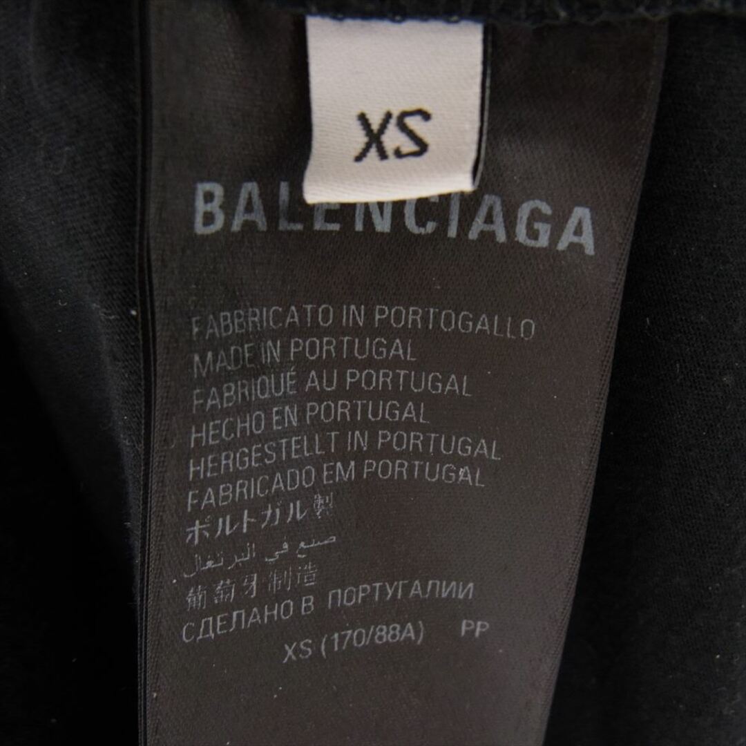 Balenciaga(バレンシアガ)のBALENCIAGA バレンシアガ Ｔシャツ 22SS TJ55 739784 Distressed T-shirt デストロイ ダメージ加工 半袖 Tシャツ ブラック系 XS ポルトガル製【中古】 メンズのトップス(シャツ)の商品写真