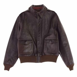 バズリクソンズ(Buzz Rickson's)のBuzz Rickson's バズリクソンズ ミリタリージャケット BR80593 Type A-2 CONTRACT No. W535 AC-23380 ROUGH WEAR CLOTHING CO ラフウェア 復刻 ホースハイド 馬革 レザー ジャケット ブラウン系 42【美品】【中古】(その他)