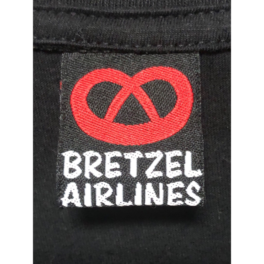 BRETZEL AIRLINE　Tシャツ　黒　L　USA古着 メンズのトップス(Tシャツ/カットソー(半袖/袖なし))の商品写真