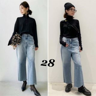 アパルトモンドゥーズィエムクラス(L'Appartement DEUXIEME CLASSE)の【L’Appartement】cropped wide denim 28(デニム/ジーンズ)