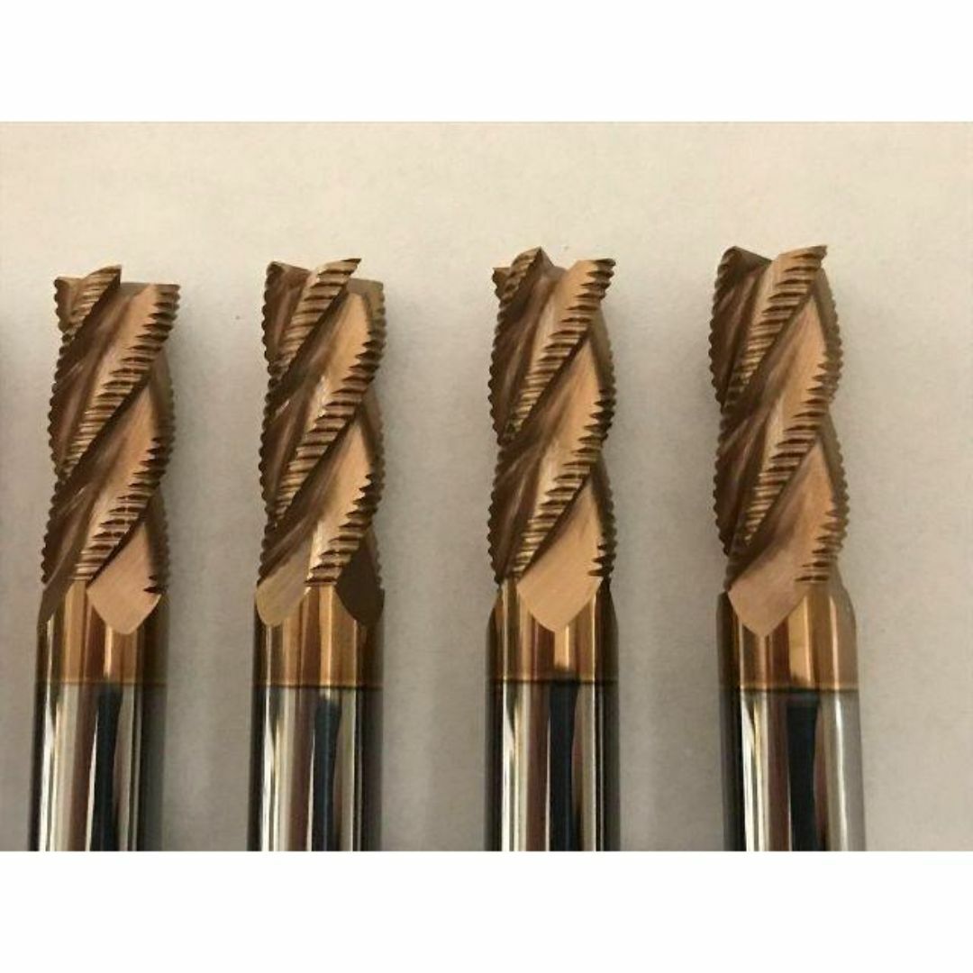 超硬 ラフィングエンドミル 4枚刃 10mm 5本 チタンコーティング 未使用品 超硬 ラフィングエンドミル 4枚刃 10mm 5本 チタンコーティング 未使用品