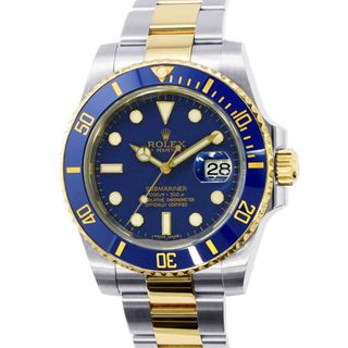 ロレックス(ROLEX)のロレックス サブマリーナ デイト コンビ SS/K18YGイエローゴールド ランダムシリアル ルーレット 116613LB ブルー文字盤(腕時計(アナログ))