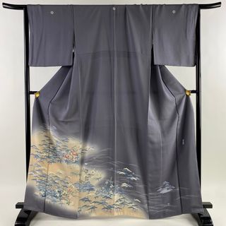 色留袖 身丈154.5cm 裄丈66.5cm 正絹 逸品 【中古】(着物)