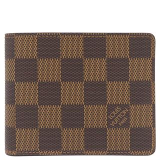 ルイヴィトン(LOUIS VUITTON)のルイヴィトン LOUIS VUITTON 二つ折り財布 ダミエエベヌ 二つ折り 札入れ ダミエキャンバス ダミエエベヌ 茶  CT2139【中古】(折り財布)