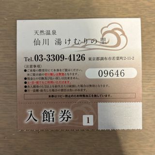 Tarowan様 仙川 湯けむりの里 入館（入浴）券 1枚726円／送料込み(その他)