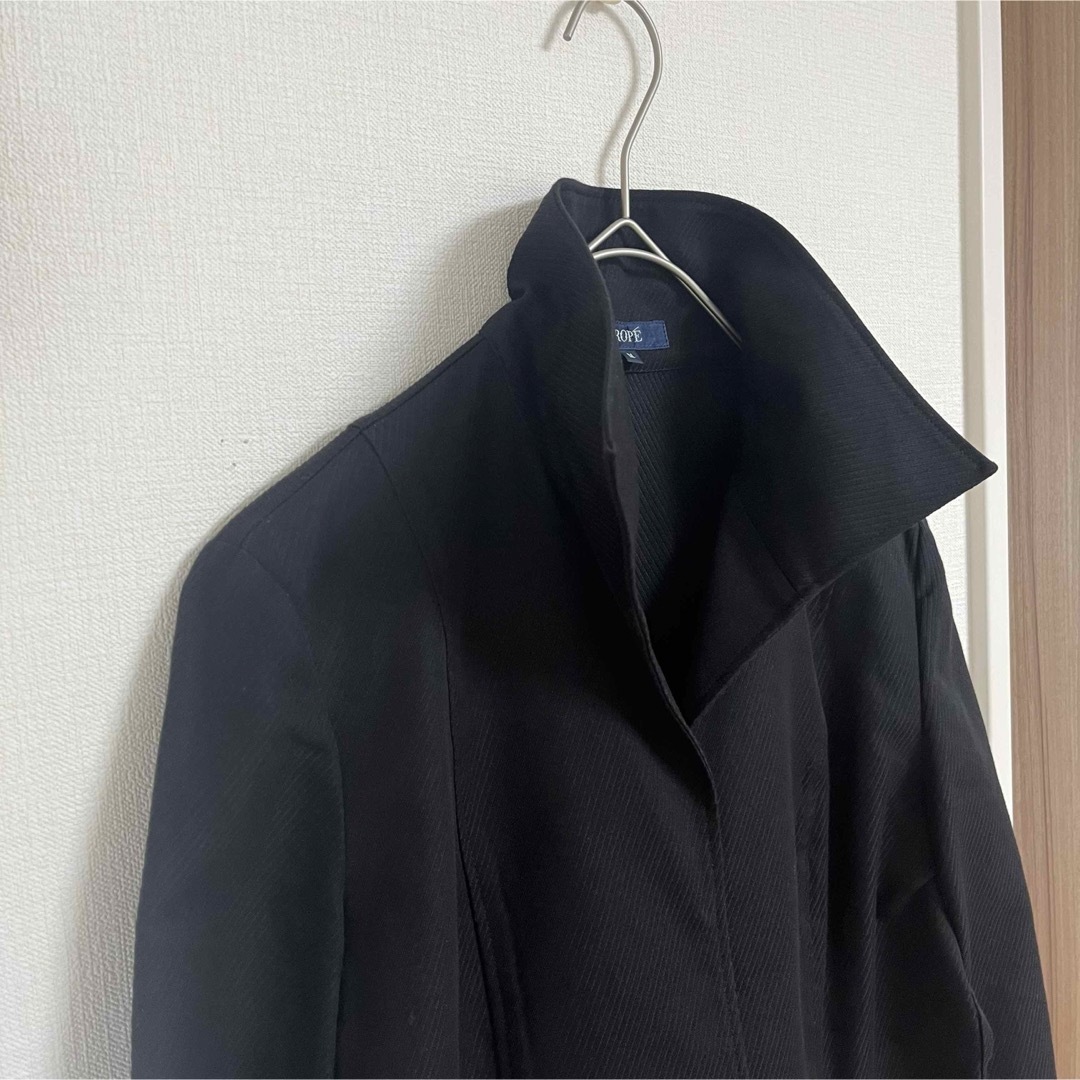 ROPE’(ロペ)の【美品】　ROPE ロペ　ジャケット　Ｍ　黒　ブラック　日本製 レディースのジャケット/アウター(テーラードジャケット)の商品写真