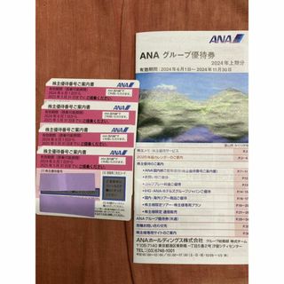 最新 ANAホールディングス 株主優待券 4枚 ＆ グループ優待券冊子