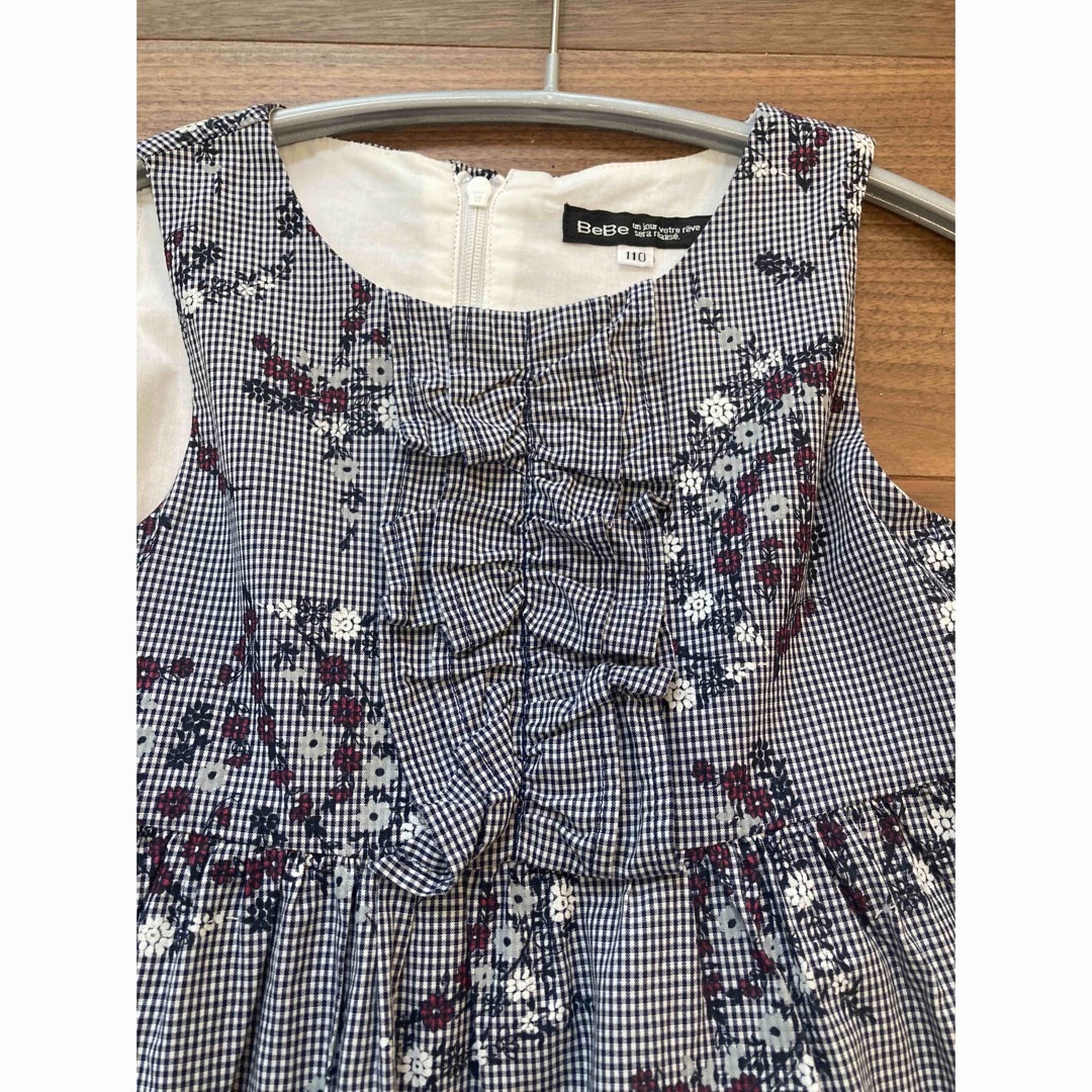 BeBe(ベベ)のべべ　ワンピース　110 花柄 キッズ/ベビー/マタニティのキッズ服女の子用(90cm~)(ワンピース)の商品写真