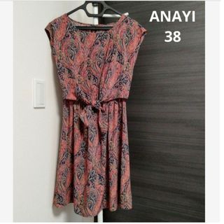 アナイ(ANAYI)の【美品✨】ANAYI♥ペーズリー柄ワンピース(ひざ丈ワンピース)