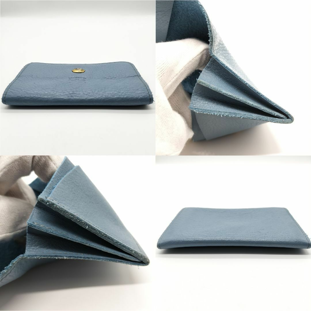 IL BISONTE(イルビゾンテ)の【洗練されたデザインと機能性✨】　イルビゾンテ　コインケース 財布 レザー　青 レディースのファッション小物(財布)の商品写真