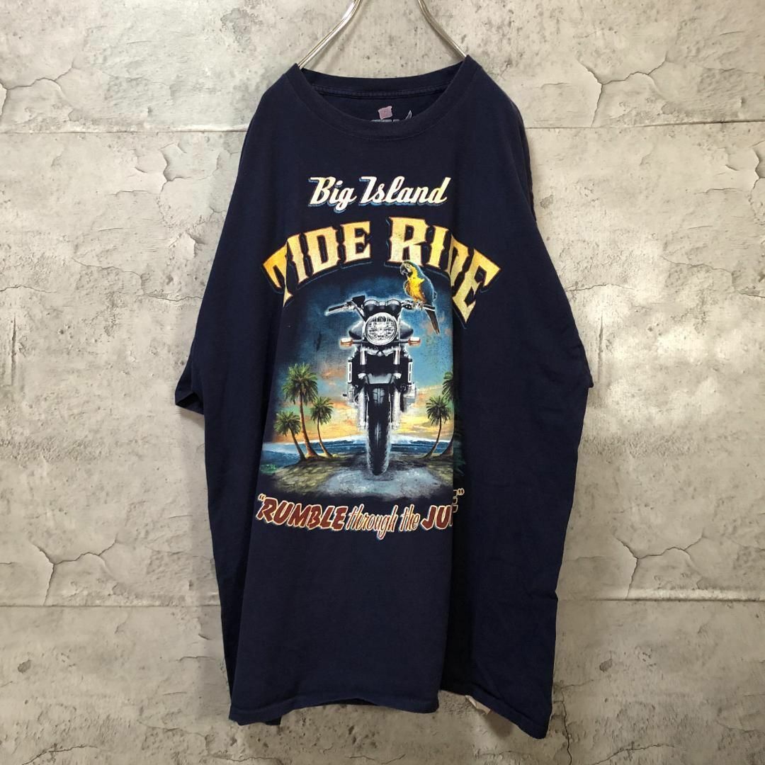 TIDE RIDE オウム バイク RUMBLE ヤシの木 Tシャツ メンズのトップス(Tシャツ/カットソー(半袖/袖なし))の商品写真