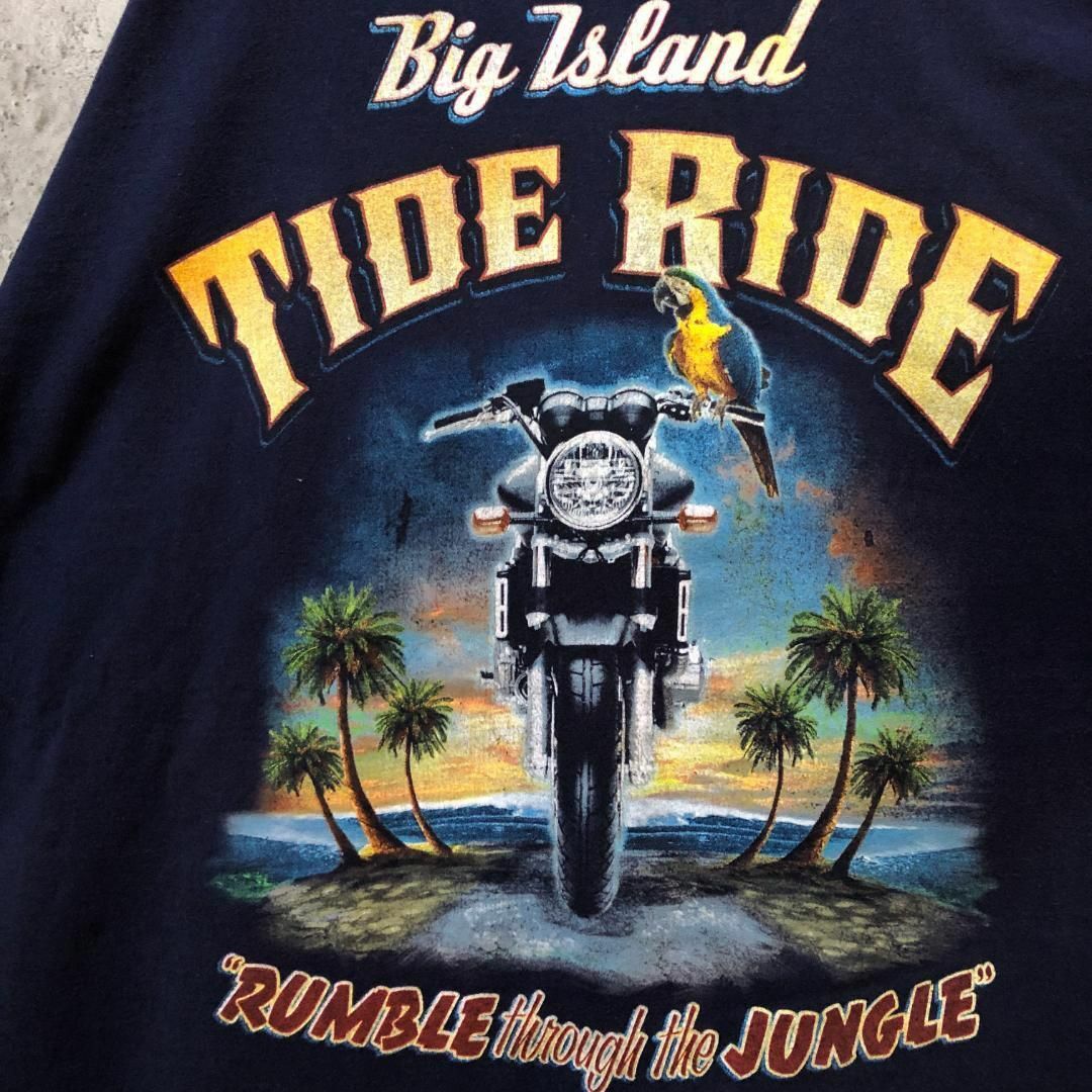 TIDE RIDE オウム バイク RUMBLE ヤシの木 Tシャツ メンズのトップス(Tシャツ/カットソー(半袖/袖なし))の商品写真