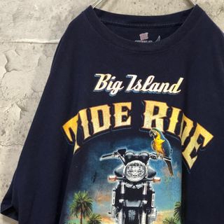 TIDE RIDE オウム バイク RUMBLE ヤシの木 Tシャツ(Tシャツ/カットソー(半袖/袖なし))