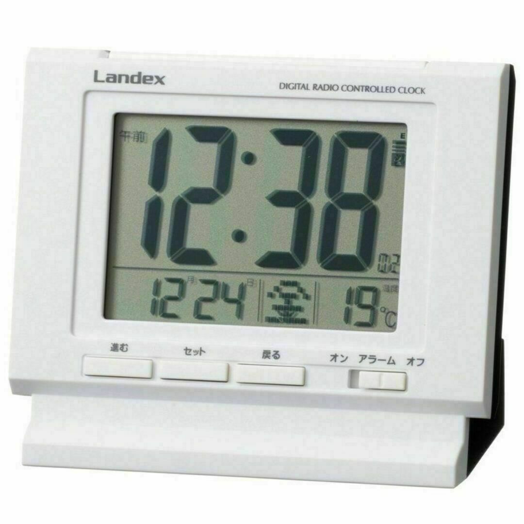 LANDEX 電波目覚時計 プラザ・ネオ 新品です。 インテリア/住まい/日用品のインテリア小物(置時計)の商品写真