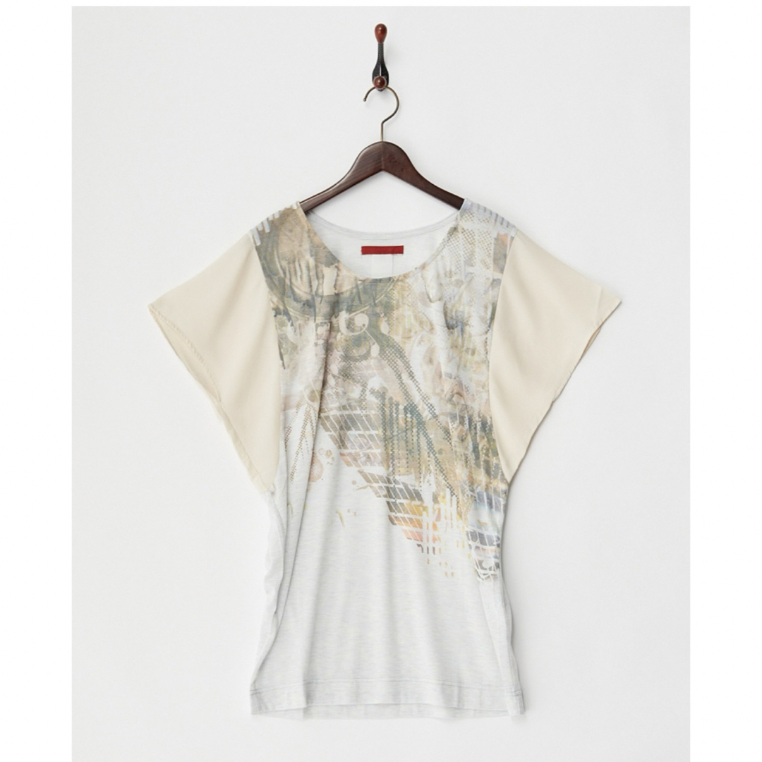 MELROSE(メルローズ)のMELROSE メルローズ 袖シフォンTシャツ レディースのトップス(Tシャツ(半袖/袖なし))の商品写真