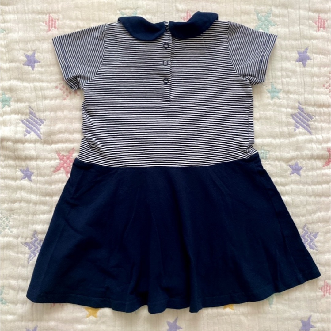 PETIT BATEAU(プチバトー)の☆美品☆インポートHust&Clair(ハストアンドクレア)☆ベビーワンピース☆ キッズ/ベビー/マタニティのキッズ服女の子用(90cm~)(ワンピース)の商品写真