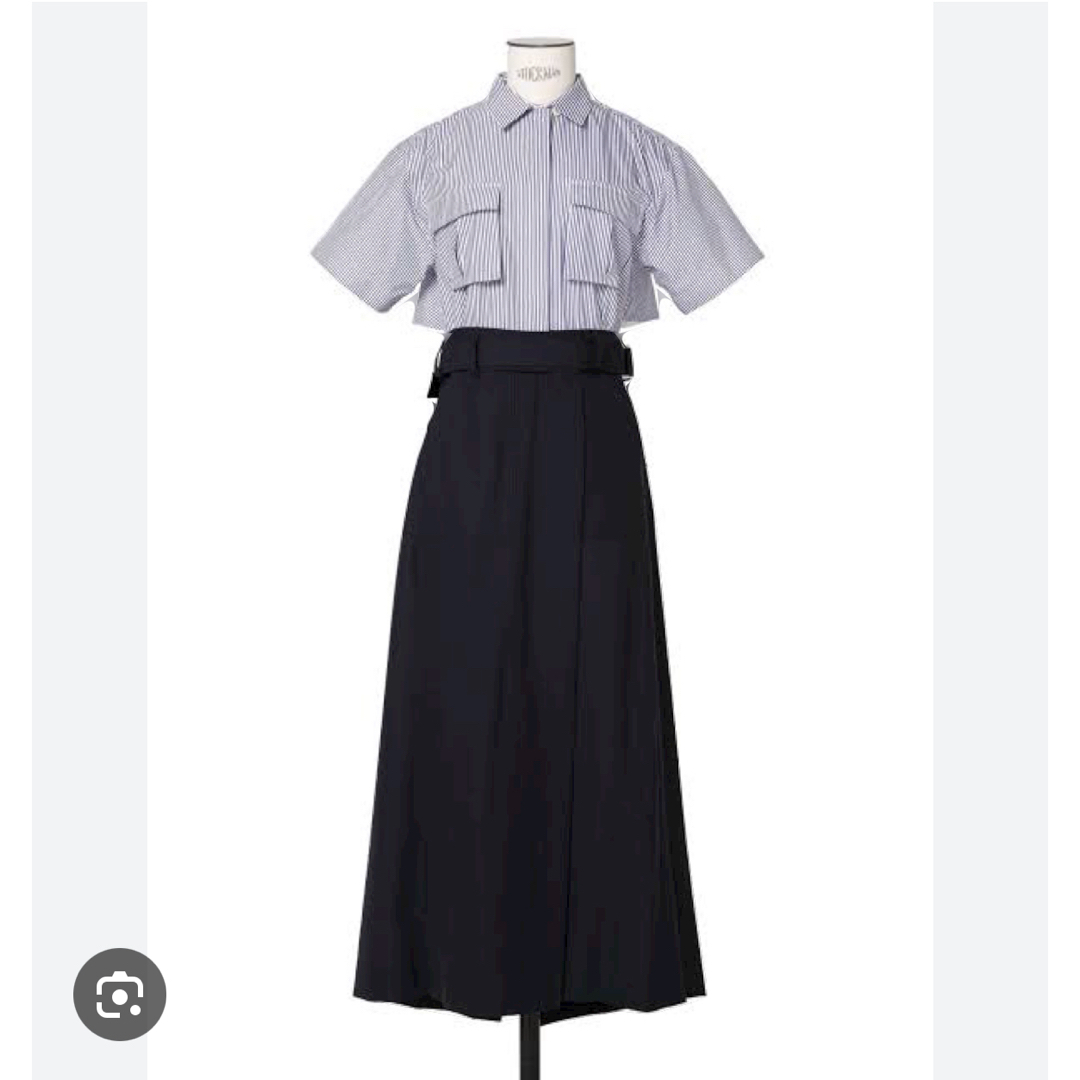 sacai(サカイ)の【sacai】 Suiting Mix Dress サカイ ドレス 2022ss レディースのワンピース(ロングワンピース/マキシワンピース)の商品写真