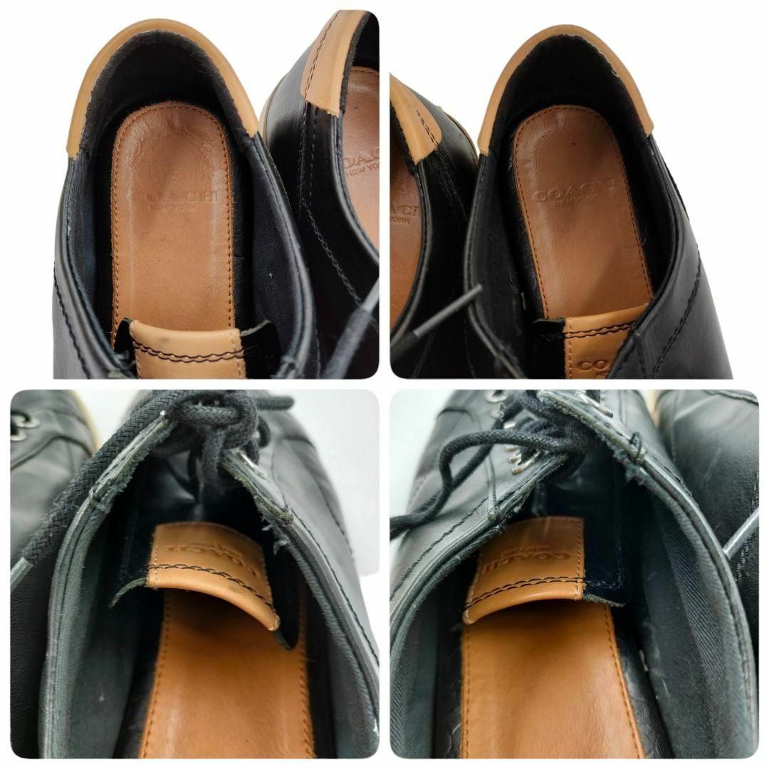 COACH(コーチ)のCOACH コーチ 44.5 スニーカー 靴 ブラック 黒 レザー シンプル メンズの靴/シューズ(スニーカー)の商品写真