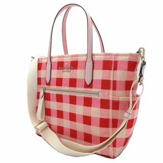 【新品】ケイトスペード バッグ トートバッグ kate spade チェルシー ギンガム チェック プリント ナイロン 2WAY 斜め掛け KG563 650 (ピンクマルチ) アウトレット レディース chelsea gingham tote