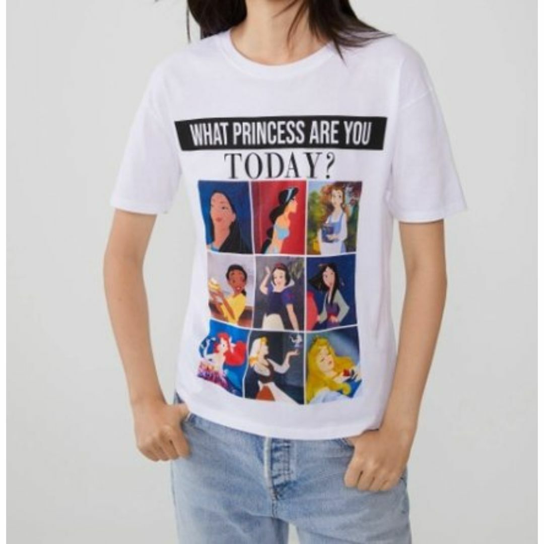 Disney(ディズニー)の新品 ZARA ザラ Disney PRINCESS ディズニー プリンセス T レディースのトップス(Tシャツ(半袖/袖なし))の商品写真