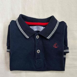 プチバトー(PETIT BATEAU)のプチバトー　ポロシャツロンパース　サイズ12M(ロンパース)