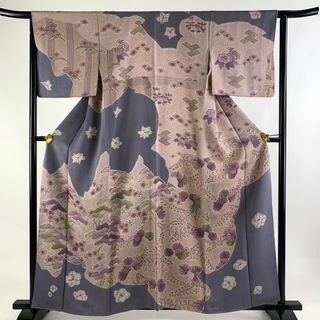 訪問着 身丈160cm 裄丈63.5cm 正絹 名品 【中古】(着物)