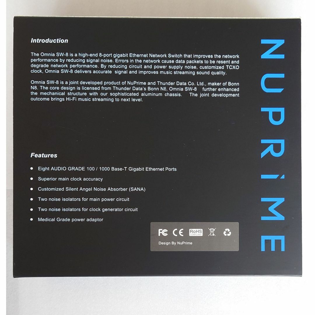 NuPrime オーディオ専用HUB Omnia SW-8 グレー (美品) スマホ/家電/カメラのオーディオ機器(その他)の商品写真