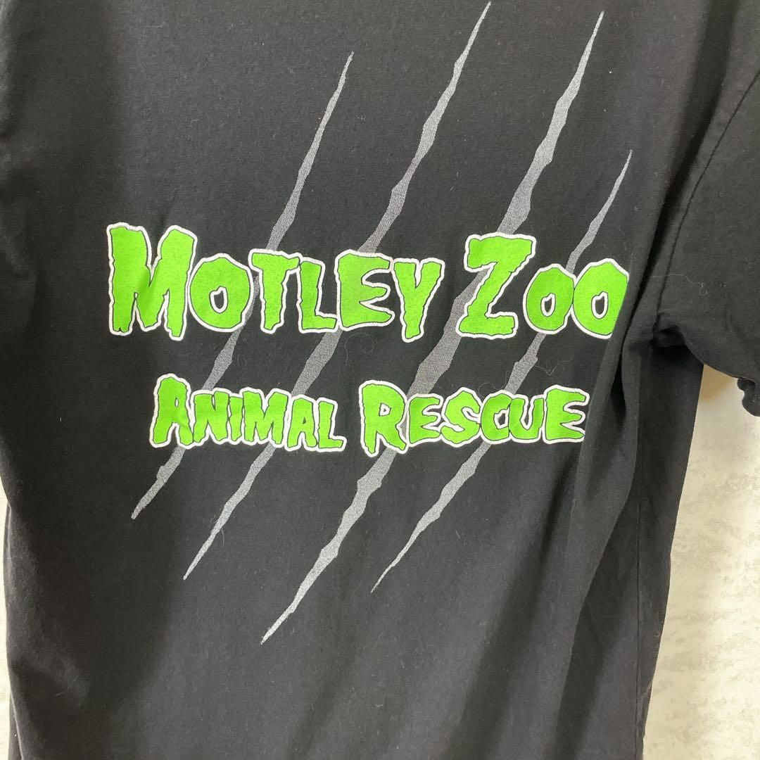 半袖Ｔシャツ　サイズＭ　黒ブラック　どこかで見たような・・動物園　アニマルロゴ メンズのトップス(Tシャツ/カットソー(半袖/袖なし))の商品写真