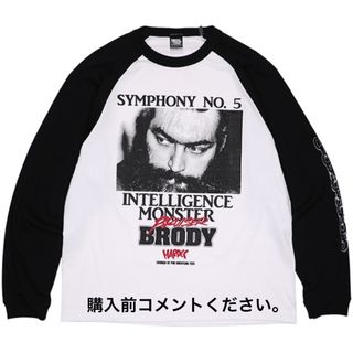 ハードコアチョコレート(HARDCORE CHOCOLATE)のブルーザー・ブロディ ラグランTシャツ ロンT プロレス ハードコアチョコレート(Tシャツ/カットソー(七分/長袖))