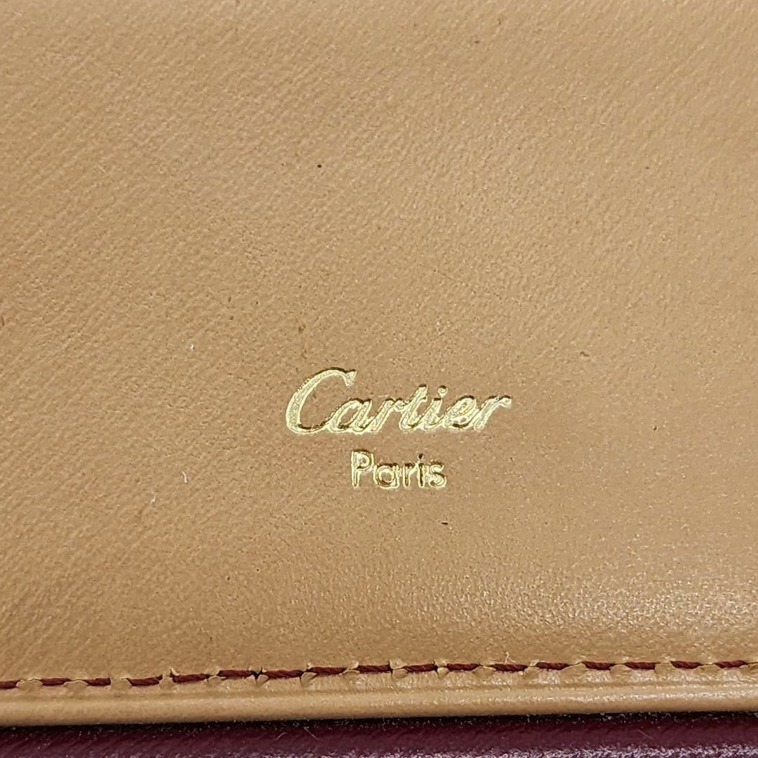 Cartier(カルティエ)の【 カード付き 】 カルティエ　トリニティ　ハンドル付き　折り財布　ボルドー レディースのファッション小物(財布)の商品写真