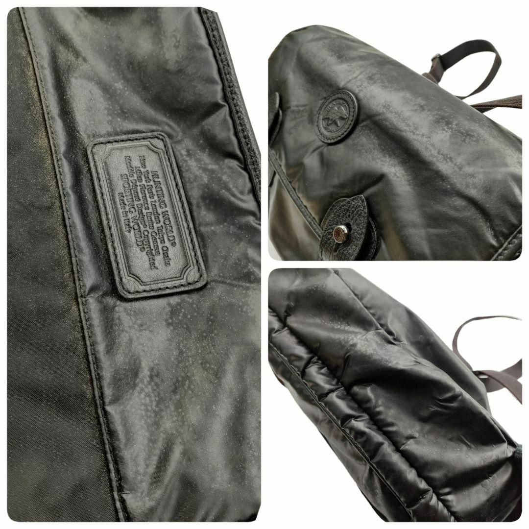 HUNTING WORLD(ハンティングワールド)のハンティングワールド バチュークロス メッセンジャー ショルダー 黒 メンズ メンズのバッグ(ショルダーバッグ)の商品写真