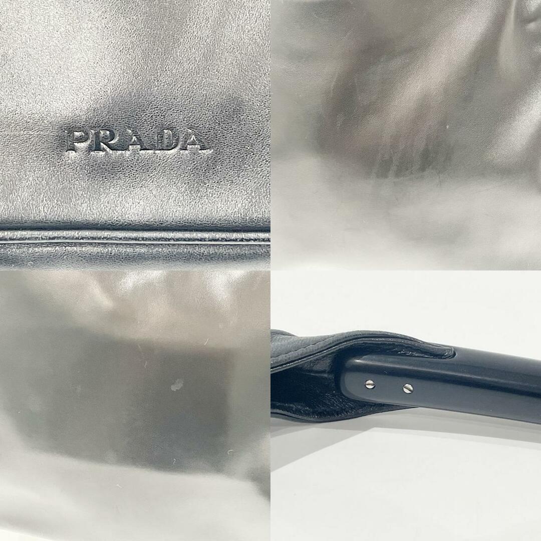 PRADA(プラダ)のPRADA ショルダーバッグ ロゴ ナッパ プラスチック ハンドル ワンショルダー B8472 レザー レディースのバッグ(ショルダーバッグ)の商品写真