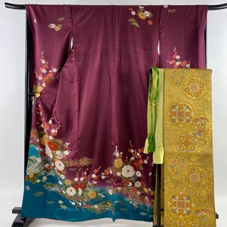 振袖 身丈161cm 裄丈68cm L 正絹 美品 秀品(着物)