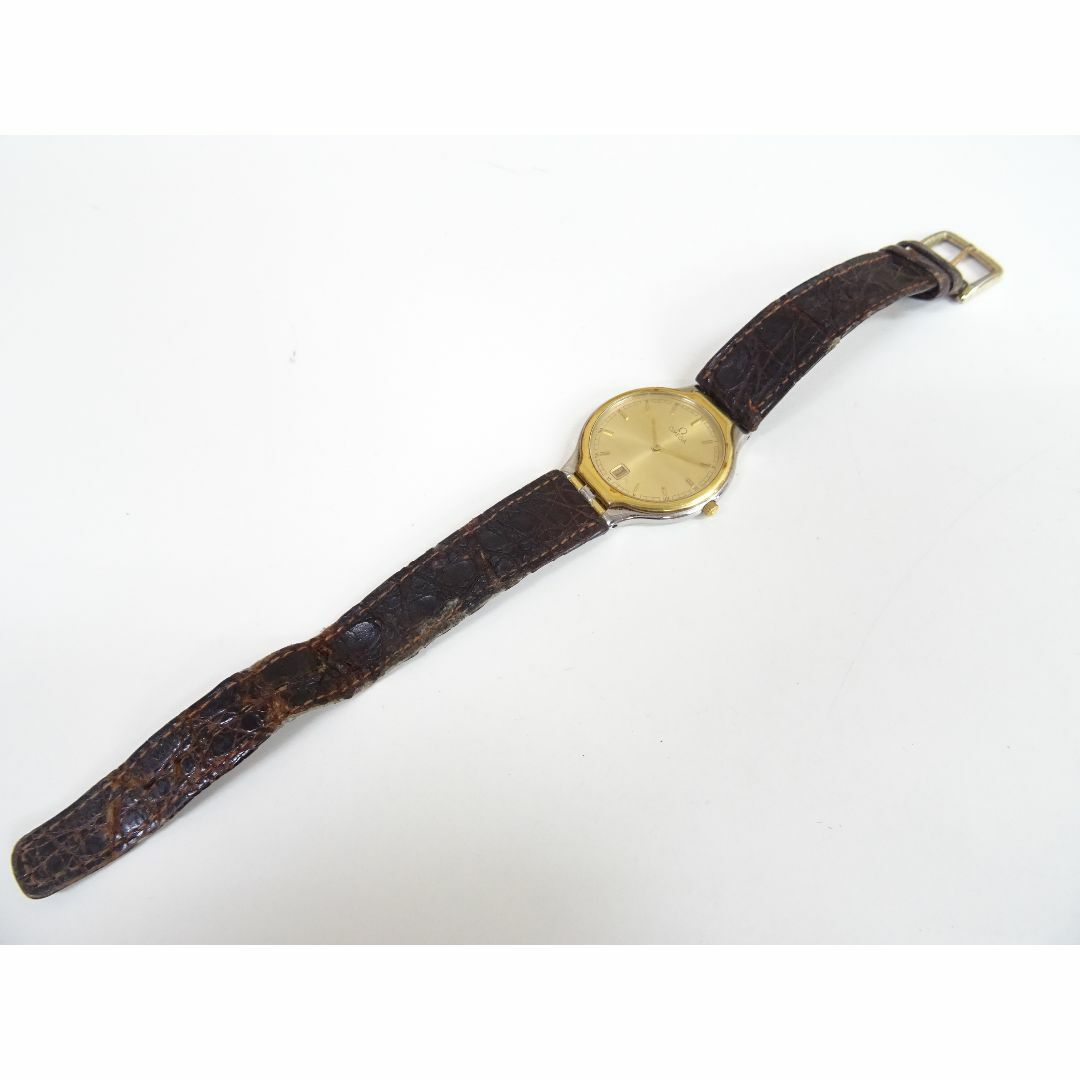 M天114 / OMEGA オメガ 腕時計 クォーツ デイト ゴールド文字盤 メンズの時計(腕時計(アナログ))の商品写真