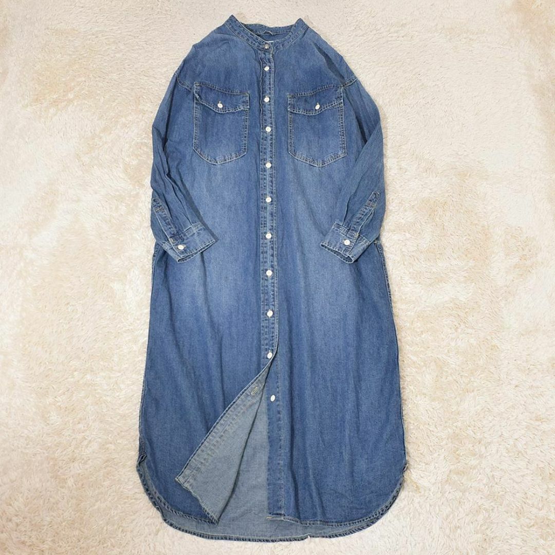 SLOBE IENA(スローブイエナ)の春夏 20ss SLOBE IENA LE DENIM デニムシャツワンピース レディースのワンピース(ロングワンピース/マキシワンピース)の商品写真