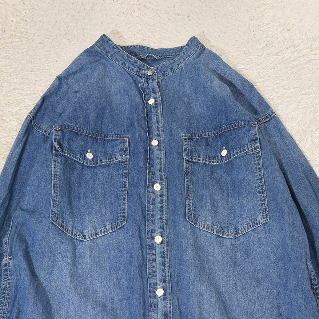 SLOBE IENA(スローブイエナ)の春夏 20ss SLOBE IENA LE DENIM デニムシャツワンピース レディースのワンピース(ロングワンピース/マキシワンピース)の商品写真