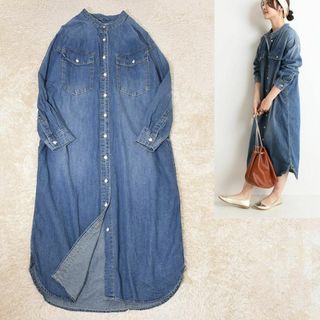 スローブイエナ(SLOBE IENA)の春夏 20ss SLOBE IENA LE DENIM デニムシャツワンピース(ロングワンピース/マキシワンピース)