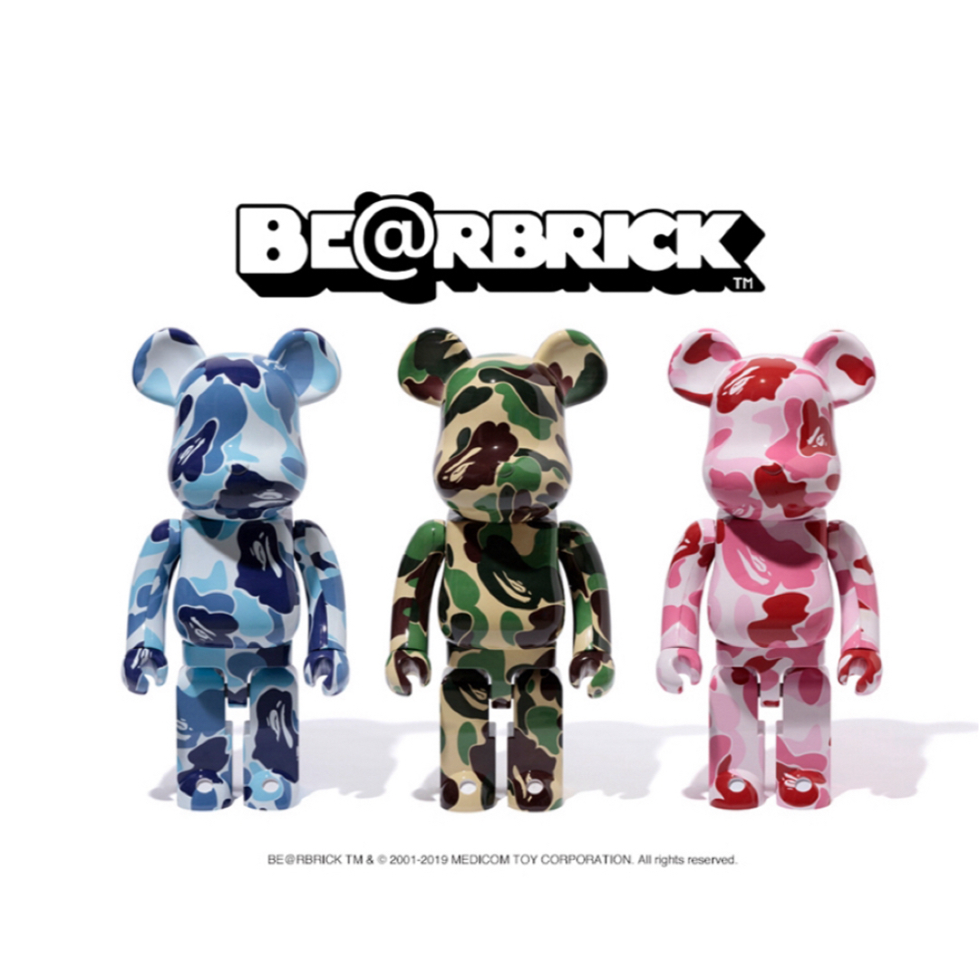 A BATHING APE(アベイシングエイプ)のBape Be@rbrick ABC Camo  1000% blue🩵 メンズのメンズ その他(その他)の商品写真