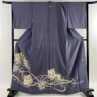 色留袖 身丈162.5cm 裄丈65.5cm 正絹 名品 【中古】(着物)