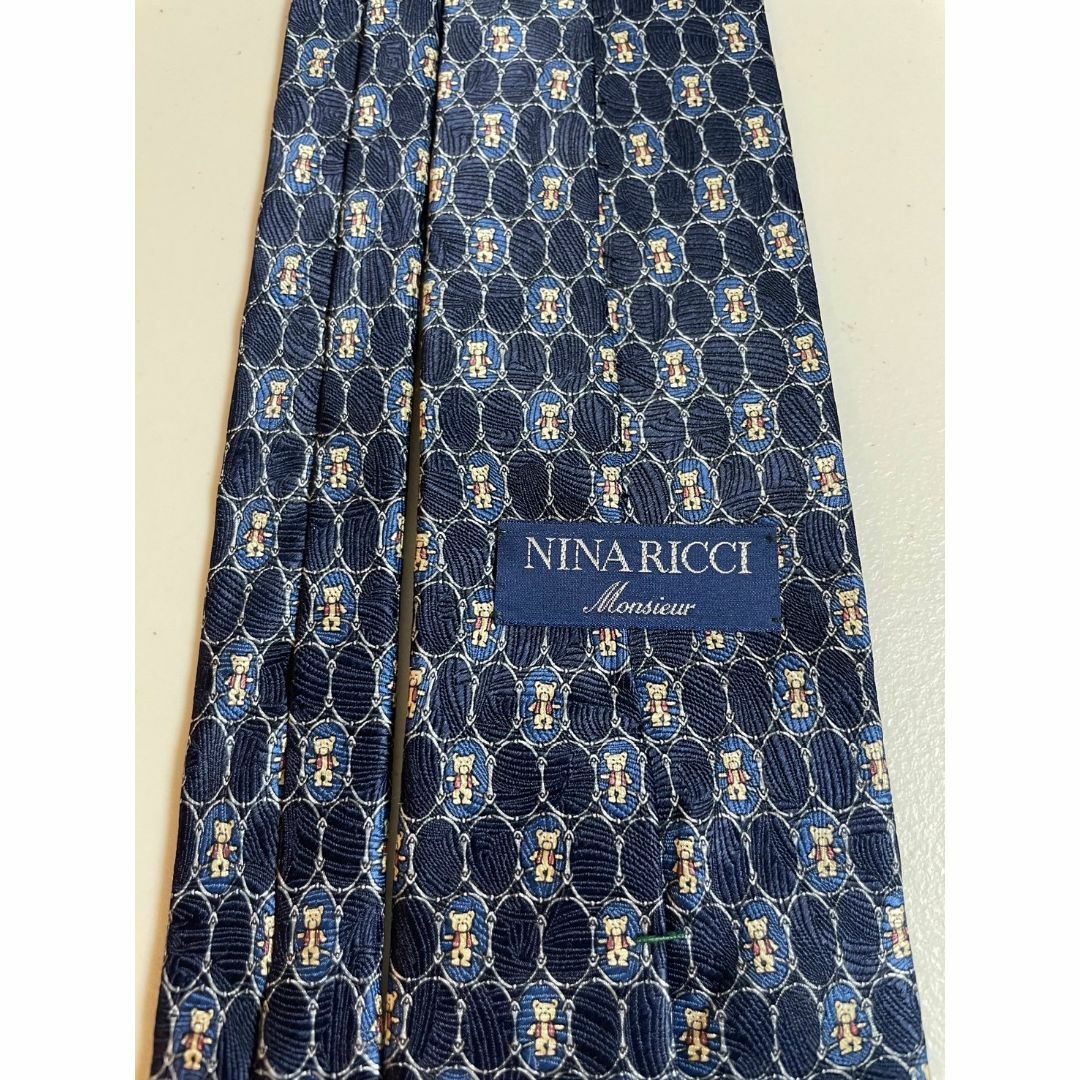 NINA RICCI(ニナリッチ)のNINA RICCI【総柄　ネイビー系】 USED オールド ネクタイ古着 メンズのファッション小物(ネクタイ)の商品写真