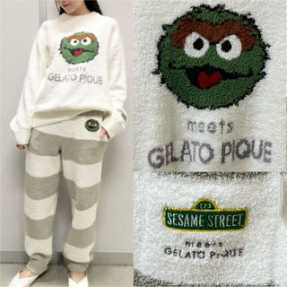 gelato pique - ジェラートピケ セサミストリートオスカー プルオーバーロングパンツ ルームウェア